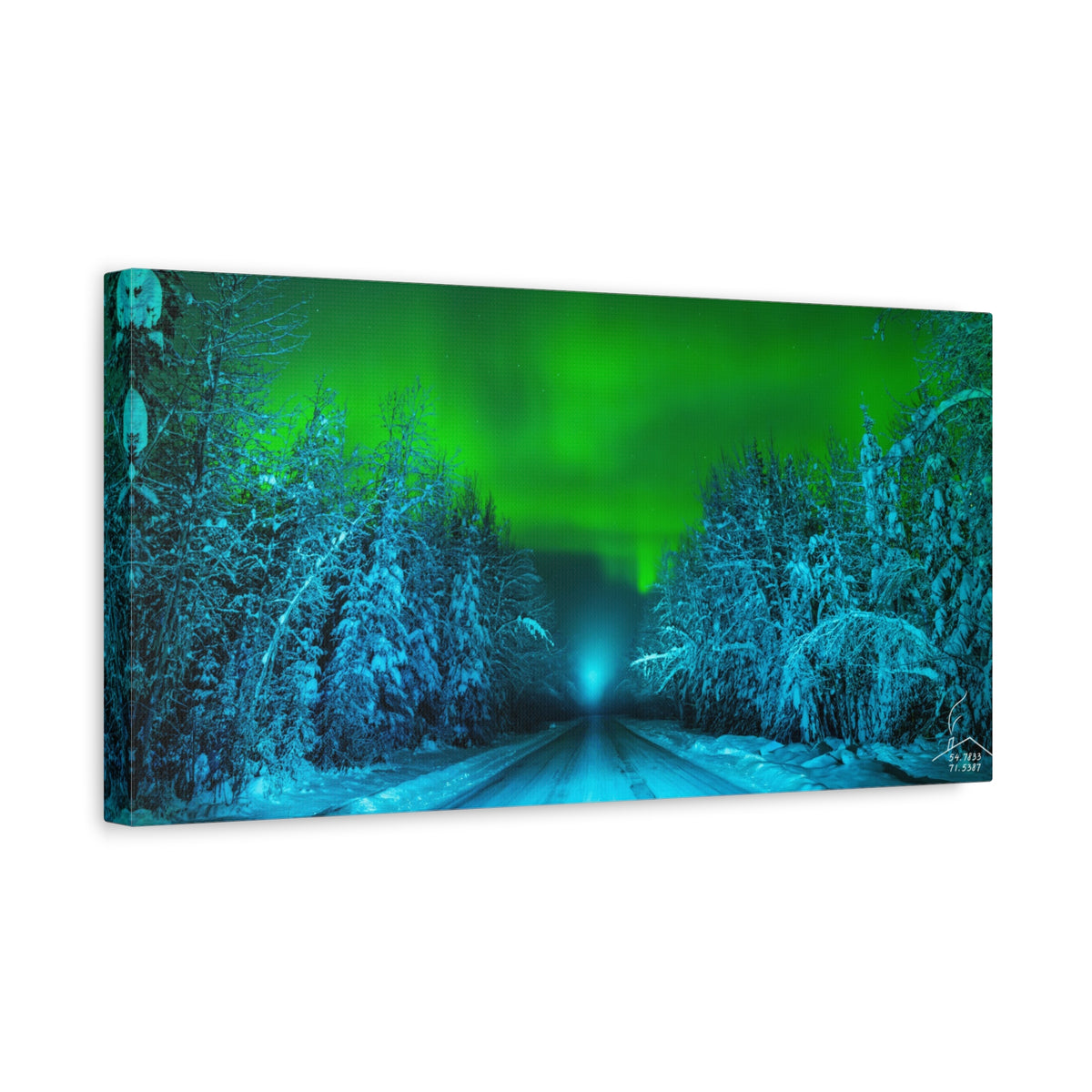 Alaska Aurora Road – Northern Lights Canvas Print