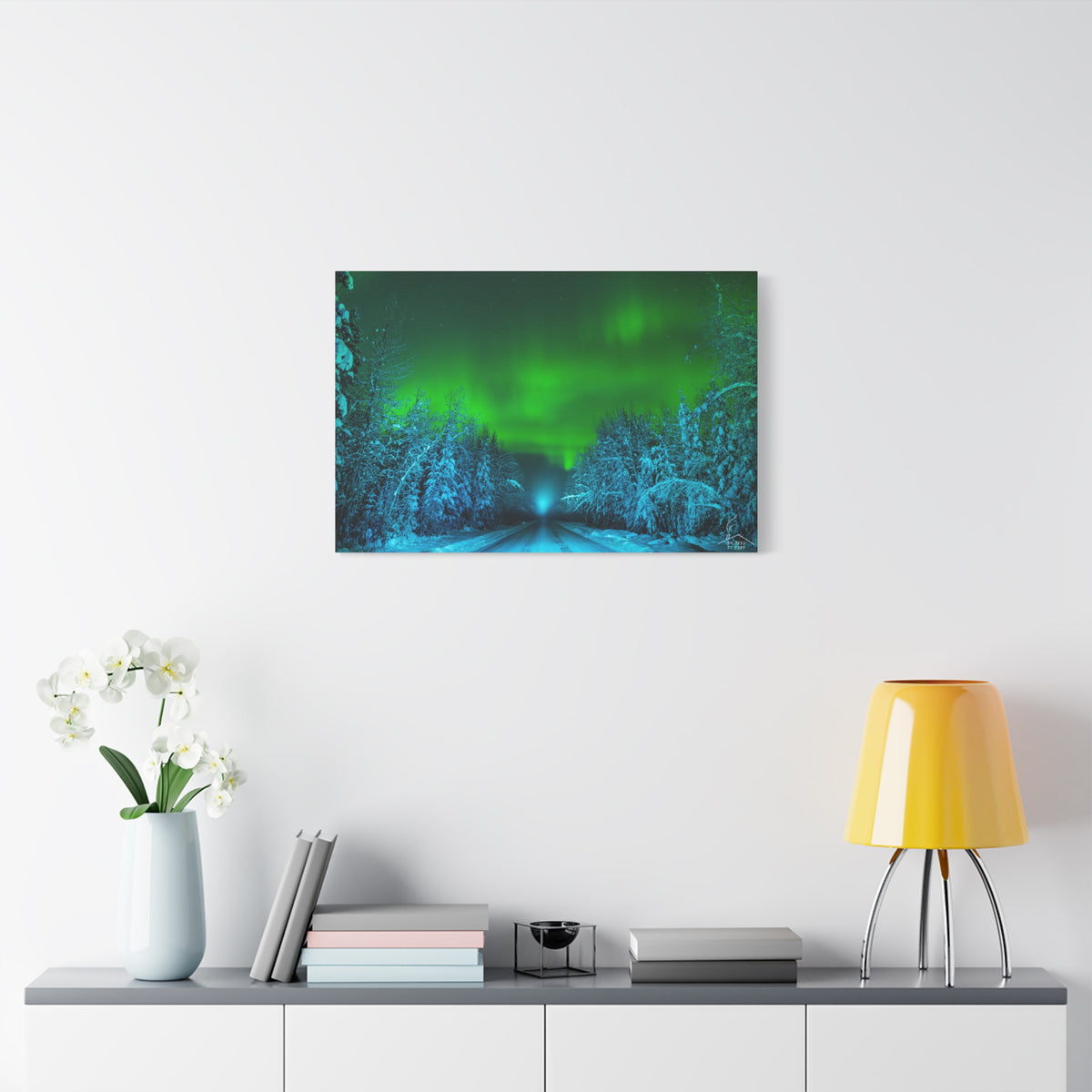 Alaska Aurora Road – Northern Lights Canvas Print