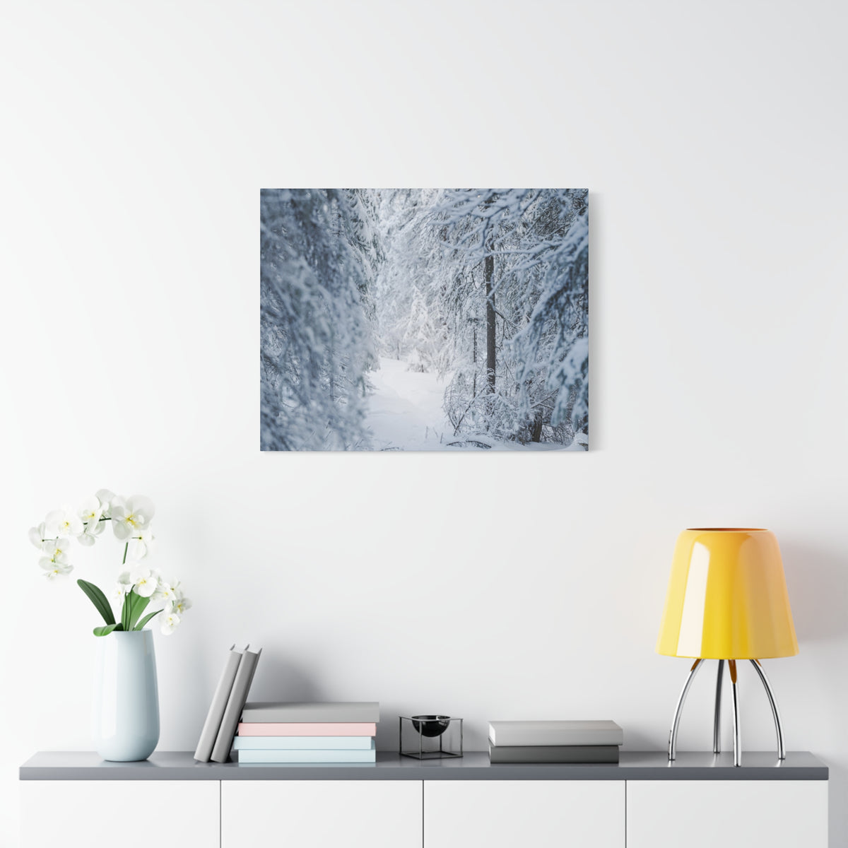 Winter Forest in Alaska Canvas Wall Art | Snowy Landscape Photography