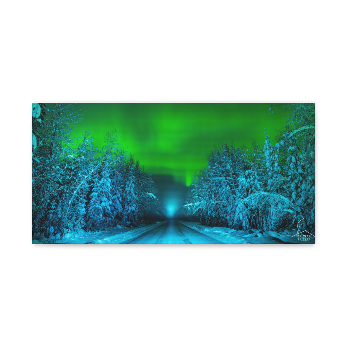 Alaska Aurora Road – Northern Lights Canvas Print