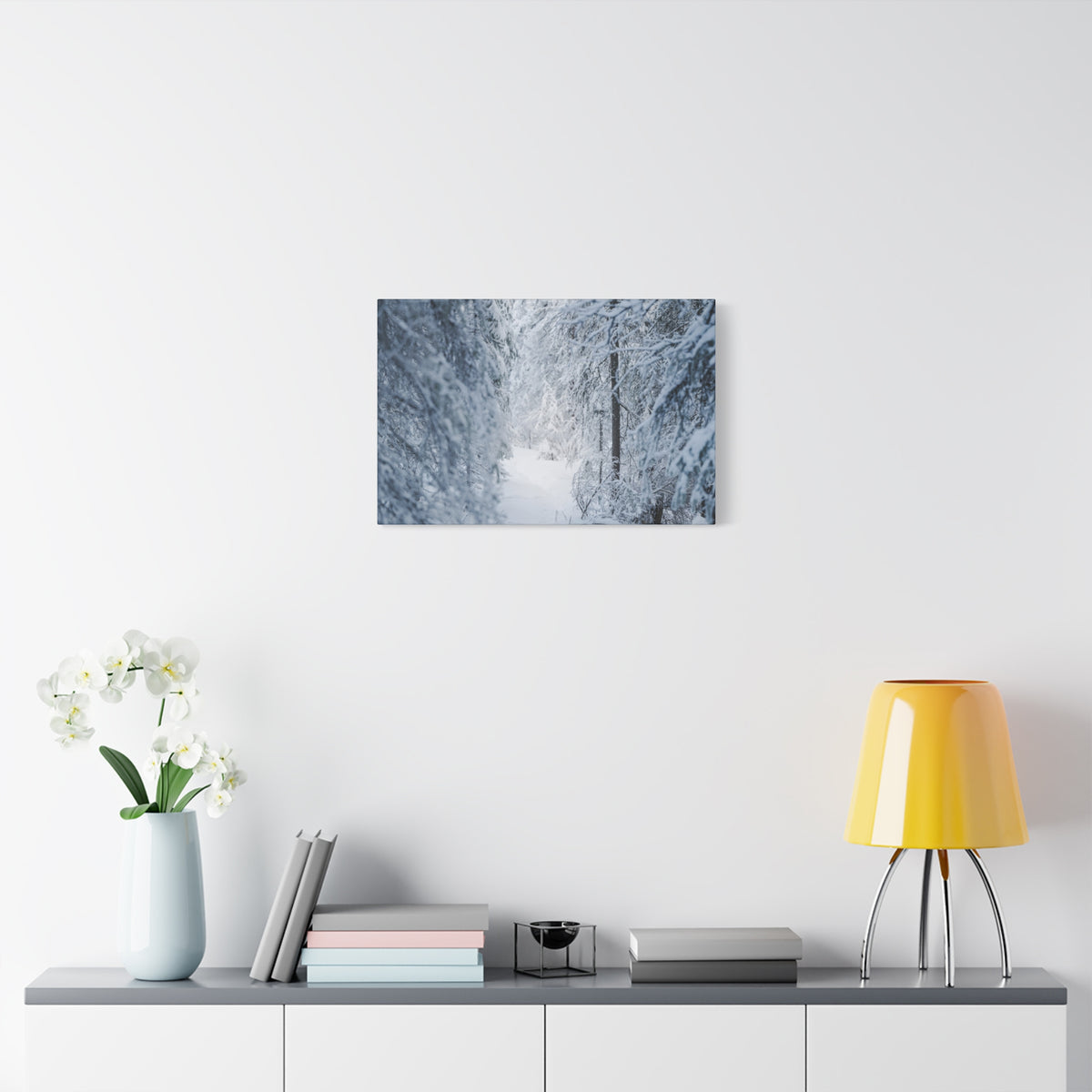 Winter Forest in Alaska Canvas Wall Art | Snowy Landscape Photography