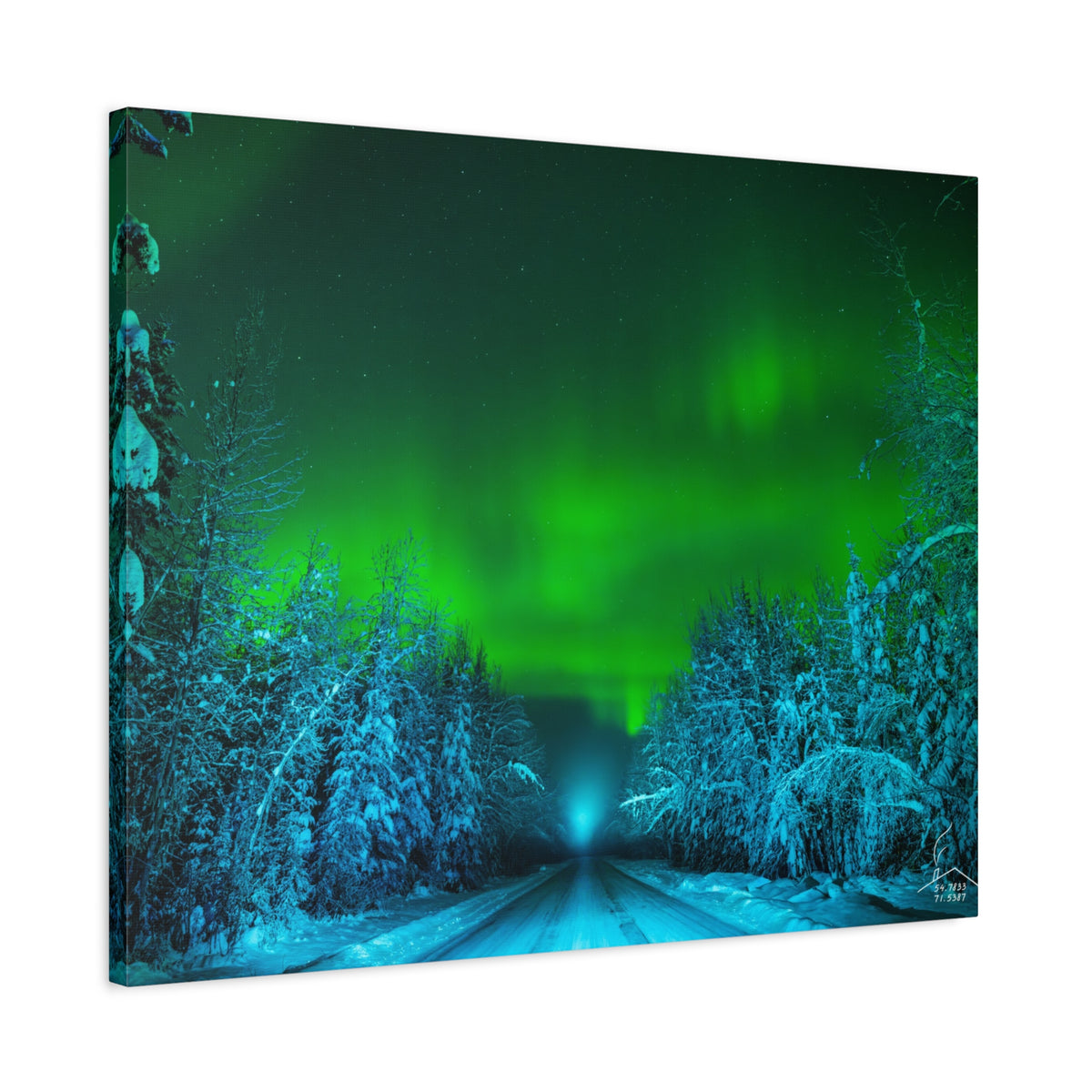 Alaska Aurora Road – Northern Lights Canvas Print