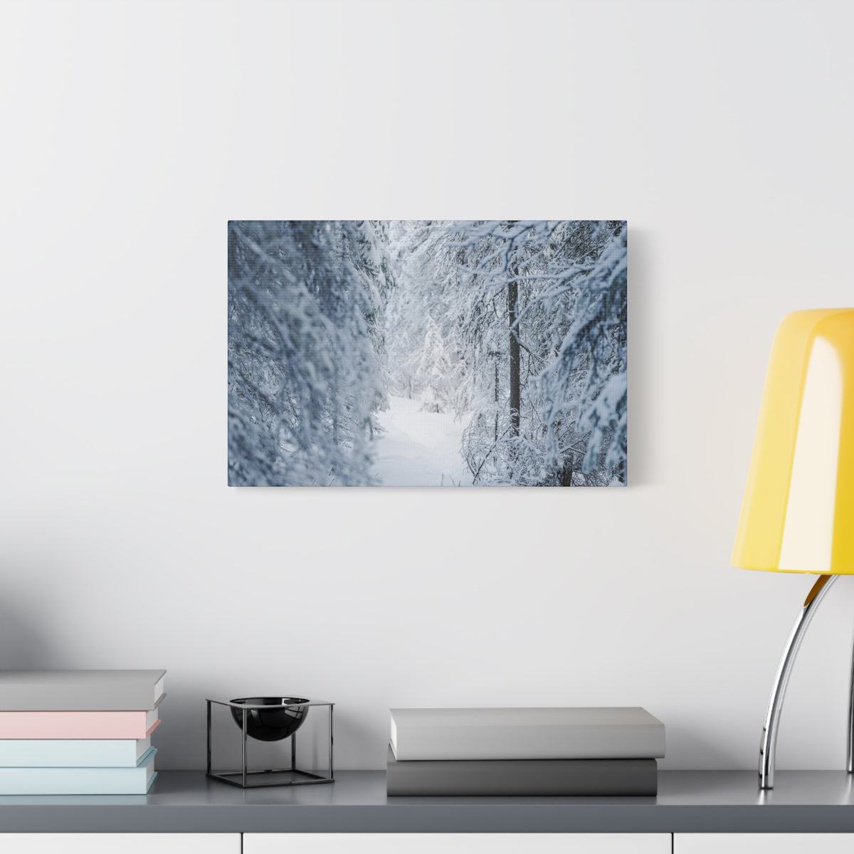 Winter Forest in Alaska Canvas Wall Art | Snowy Landscape Photography