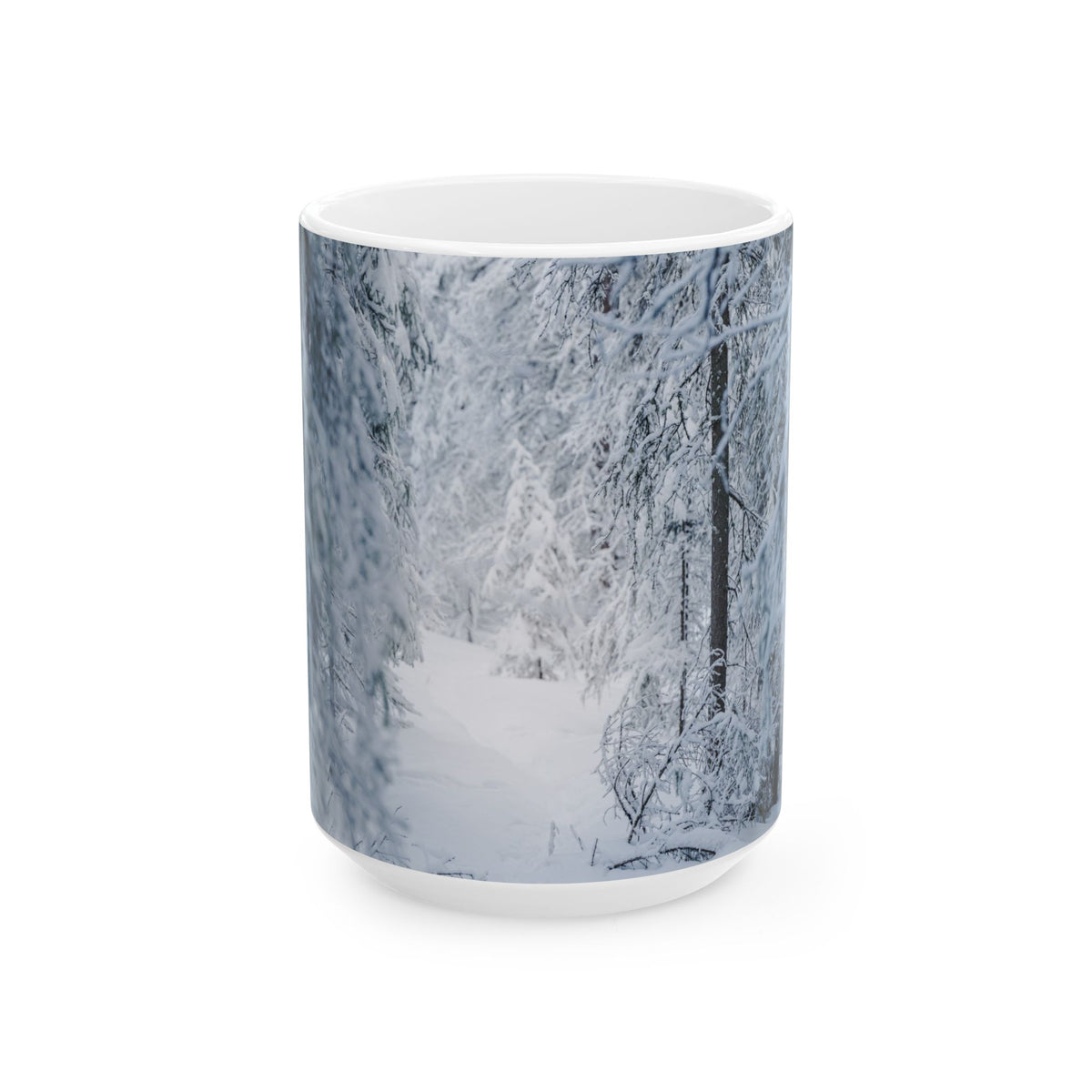 Alaska Snowy Forest Mug | Original Winter Photography (11oz, 15oz)