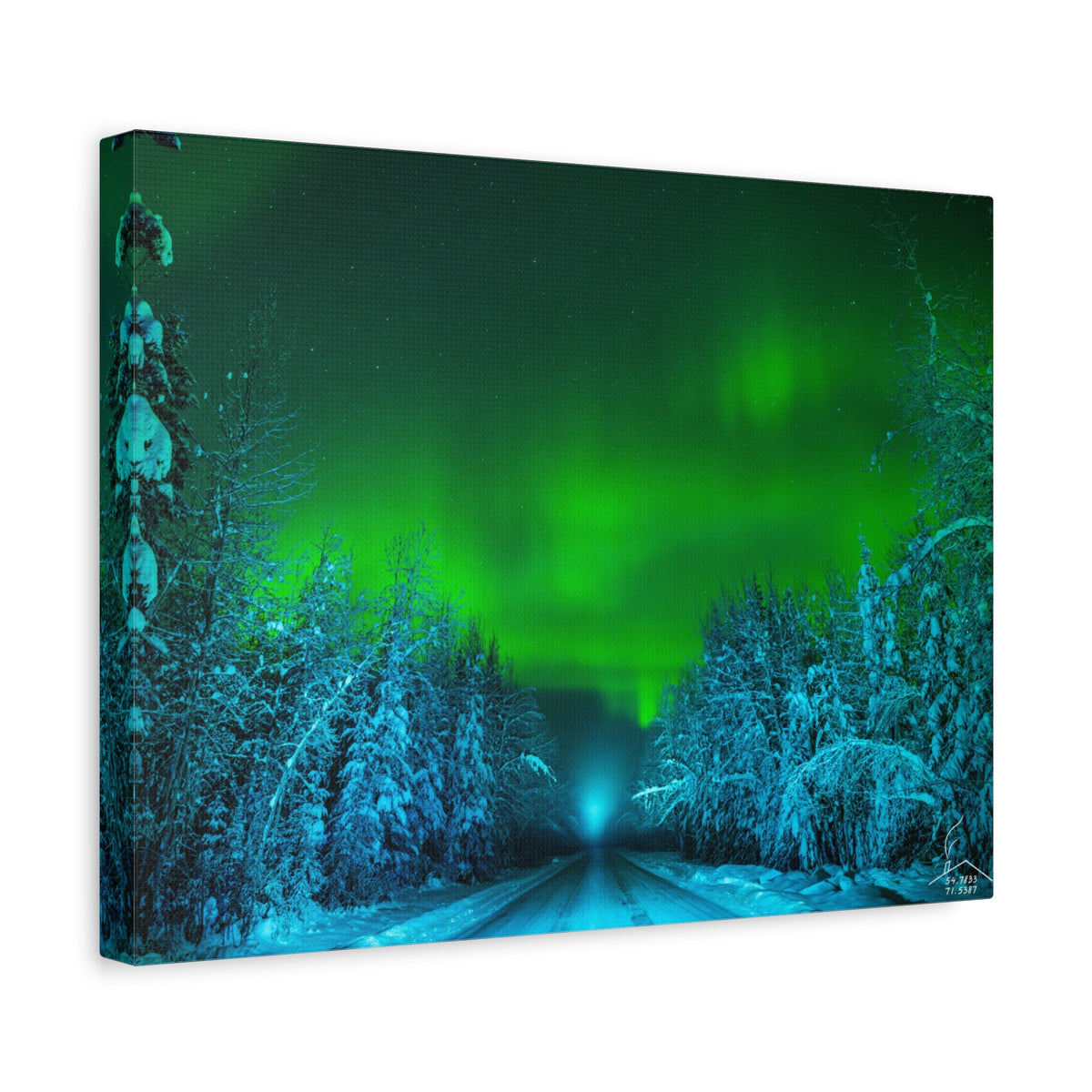 Alaska Aurora Road – Northern Lights Canvas Print