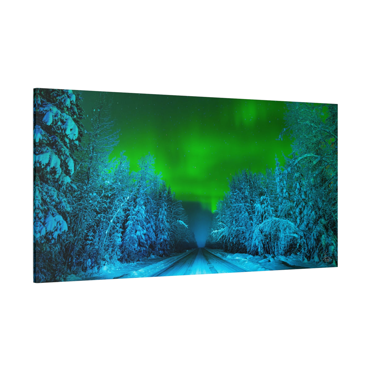 Alaska Aurora Road – Northern Lights Canvas Print