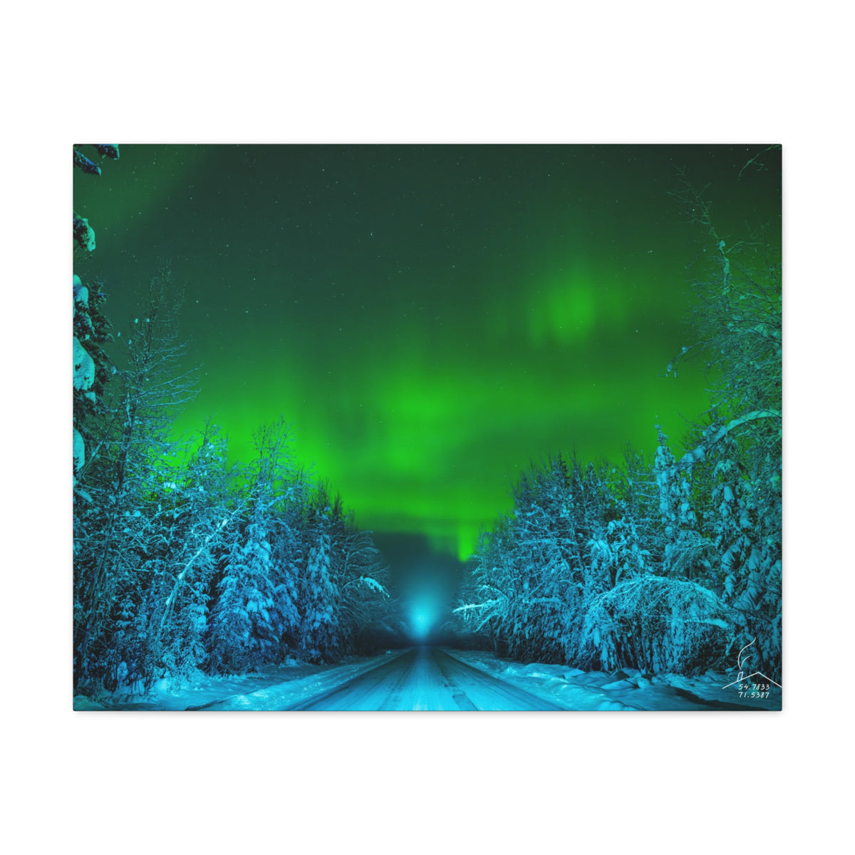 Alaska Aurora Road – Northern Lights Canvas Print