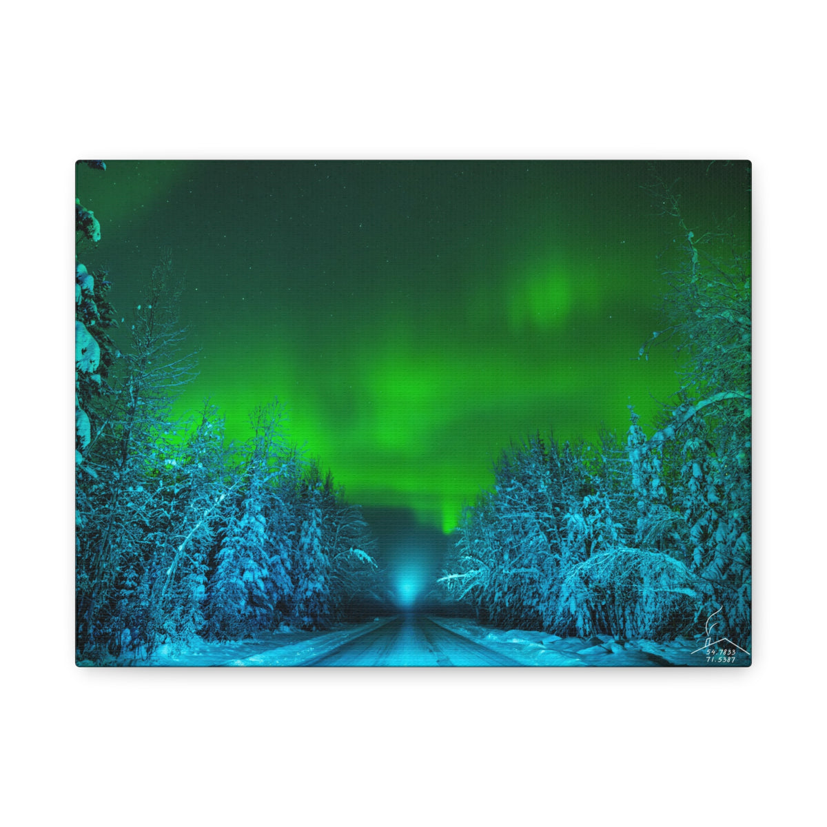 Alaska Aurora Road – Northern Lights Canvas Print