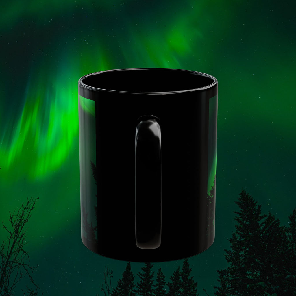 Northern Lights Black Mug