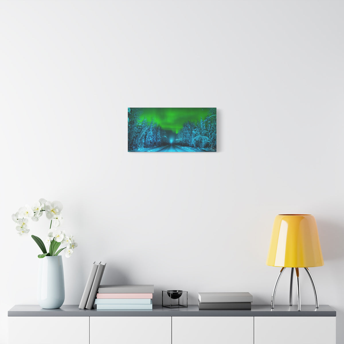 Alaska Aurora Road – Northern Lights Canvas Print