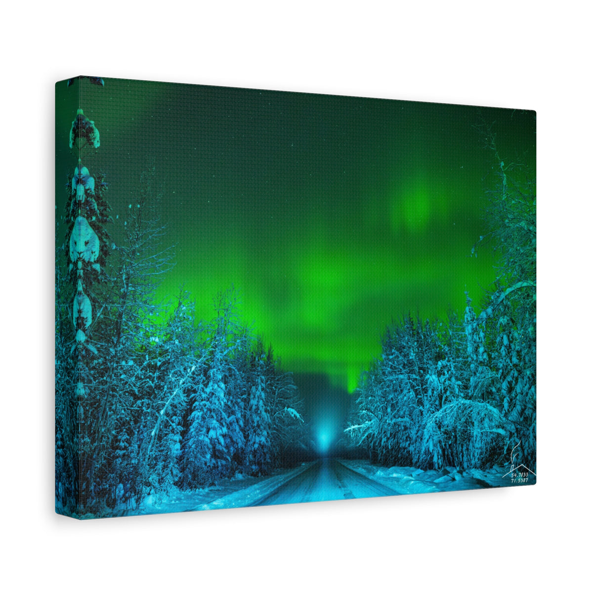 Alaska Aurora Road – Northern Lights Canvas Print