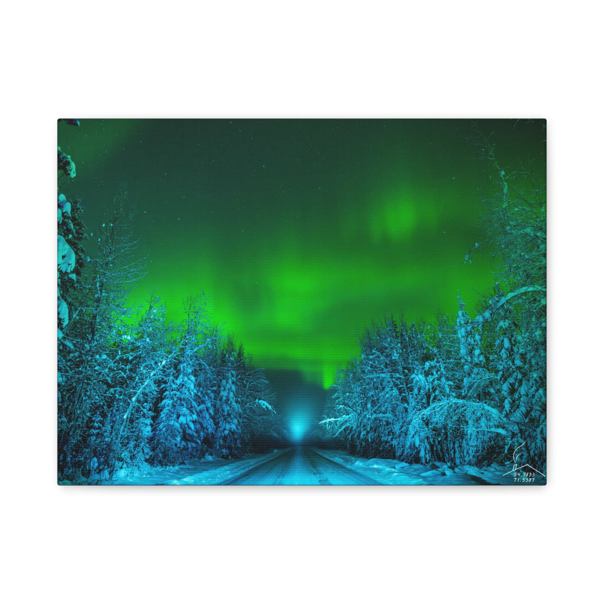 Alaska Aurora Road – Northern Lights Canvas Print
