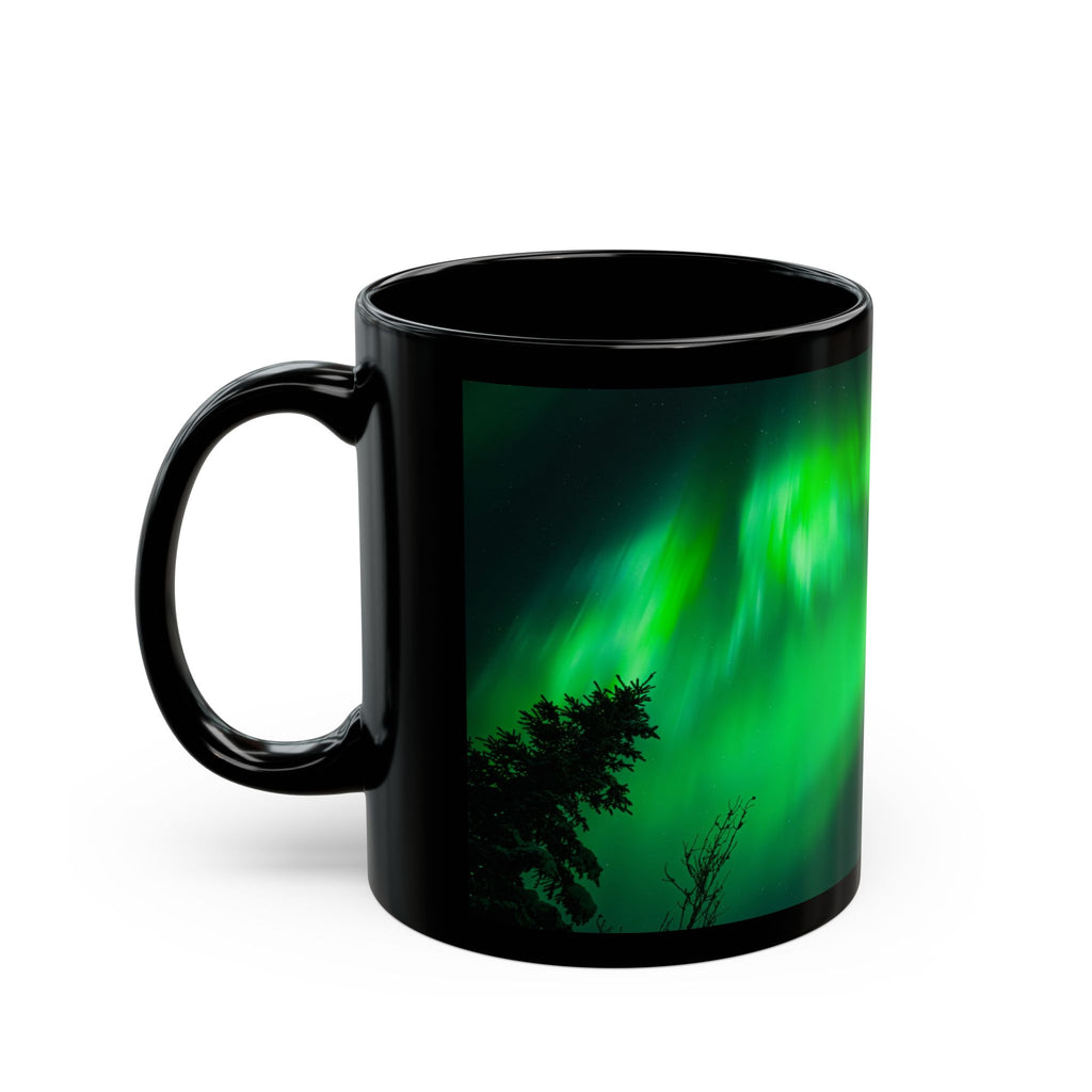 Northern Lights Black Mug