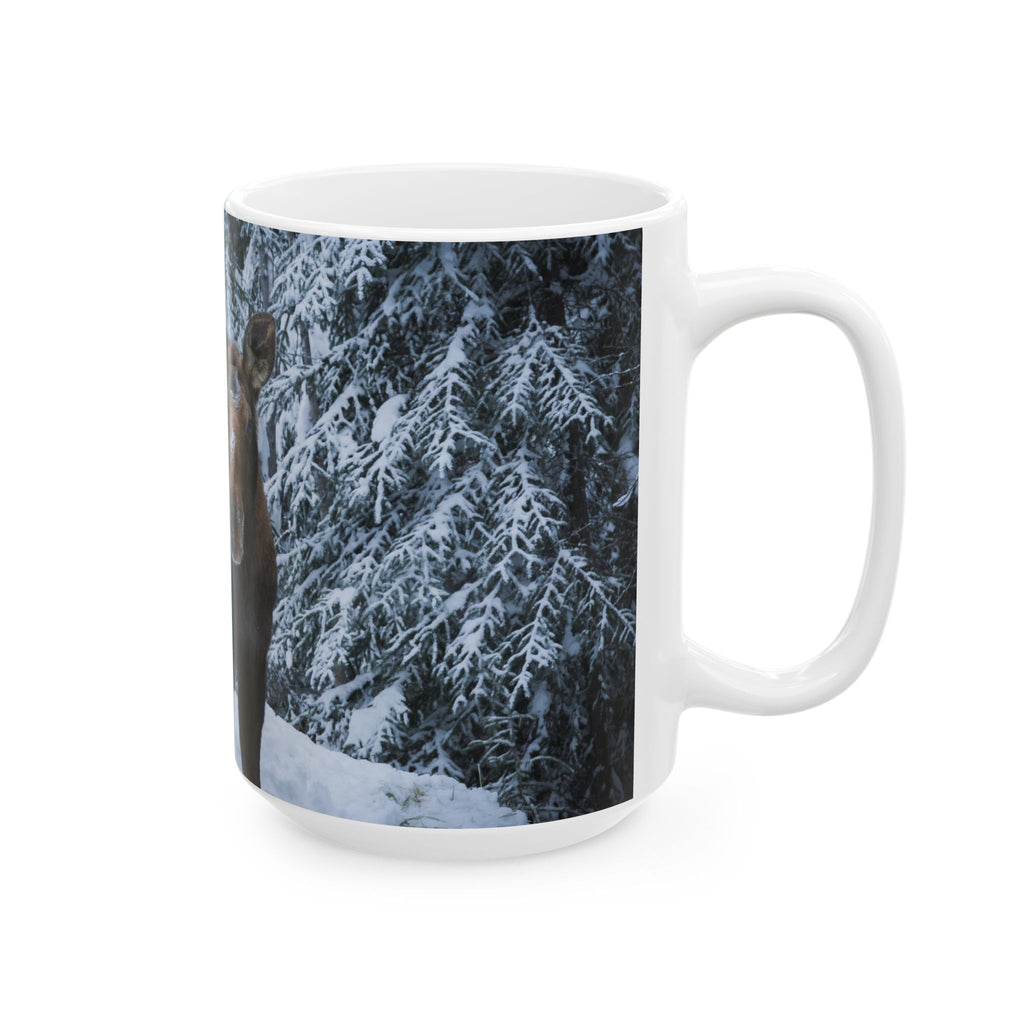 Alaska Moose Winter Mug | Original Wildlife Photography (11oz, 15oz)
