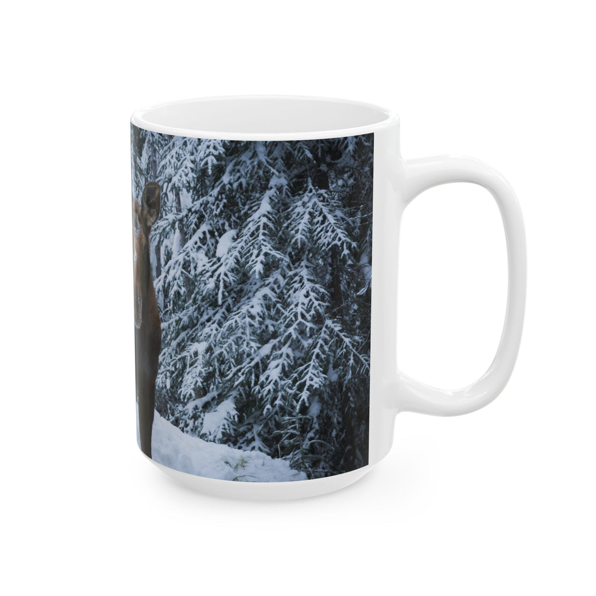 Alaska Moose Winter Mug | Original Wildlife Photography (11oz, 15oz)