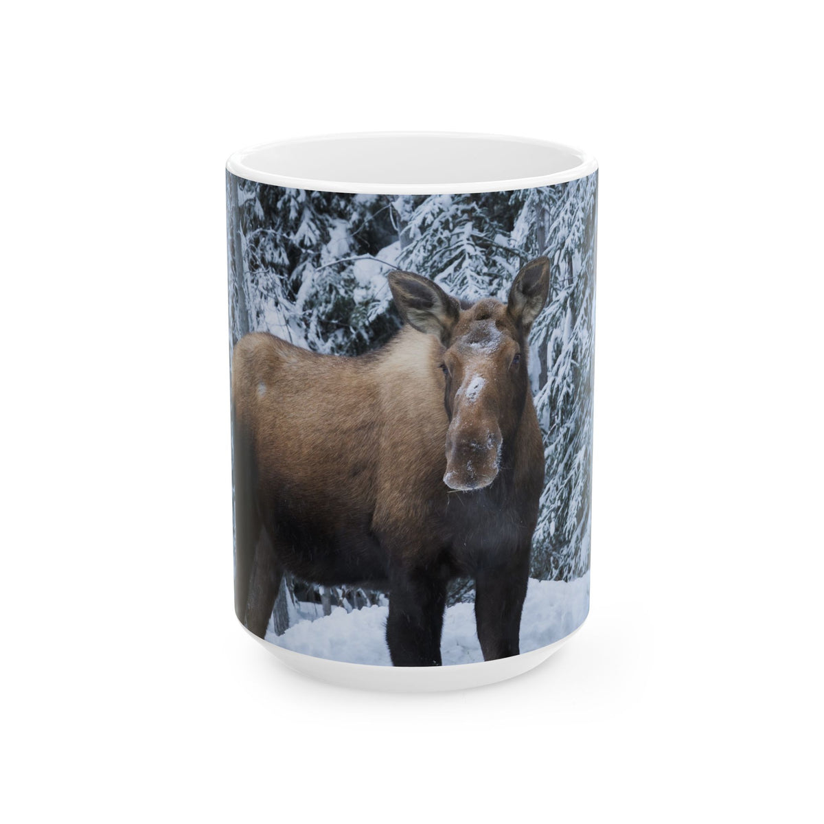 Alaska Moose Winter Mug | Original Wildlife Photography (11oz, 15oz)