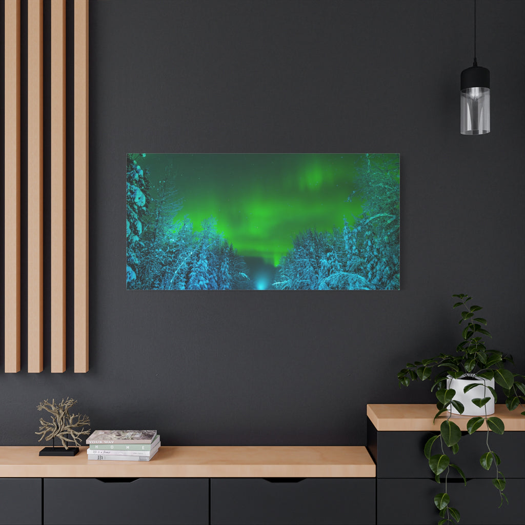 Alaska Aurora Road – Northern Lights Canvas Print
