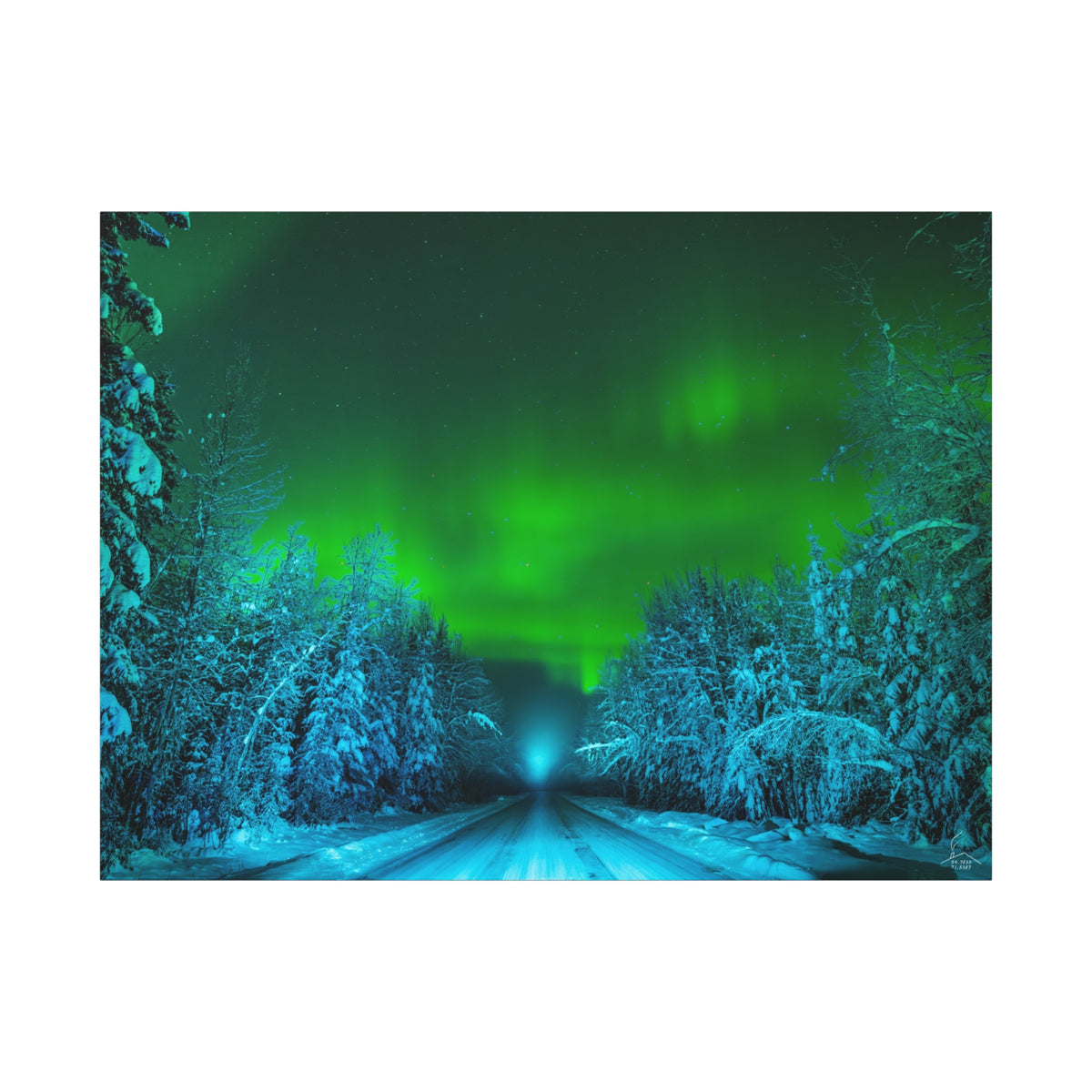 Alaska Aurora Road – Northern Lights Canvas Print