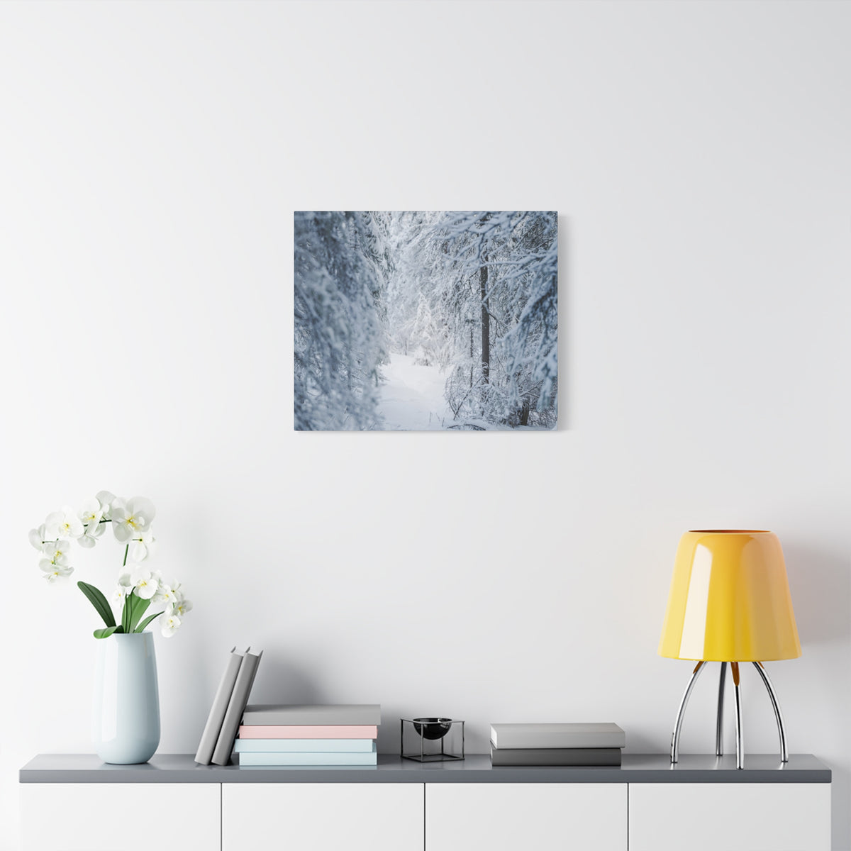 Winter Forest in Alaska Canvas Wall Art | Snowy Landscape Photography
