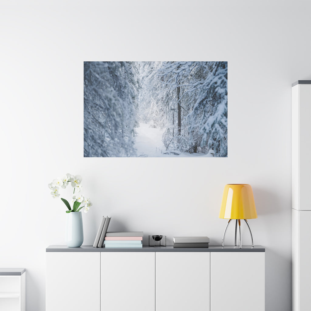 Winter Forest in Alaska Canvas Wall Art | Snowy Landscape Photography