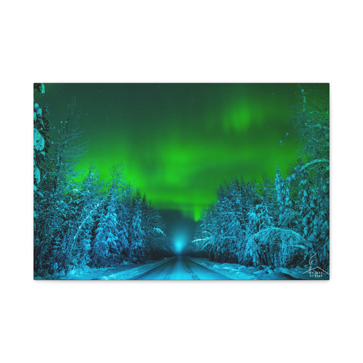 Alaska Aurora Road – Northern Lights Canvas Print