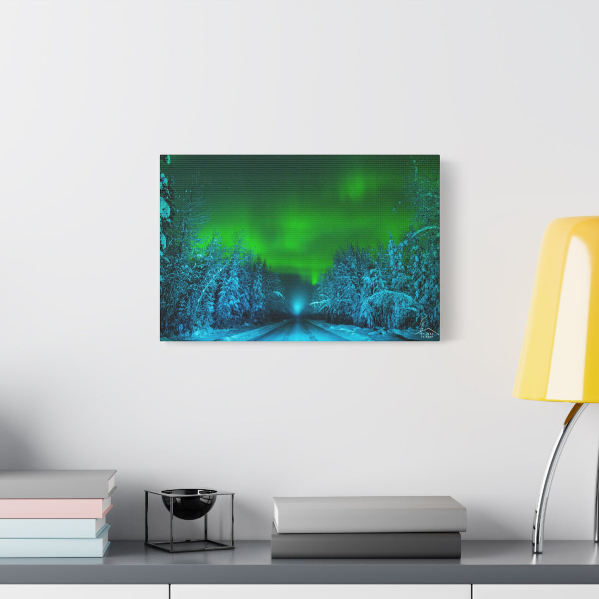 Alaska Aurora Road – Northern Lights Canvas Print