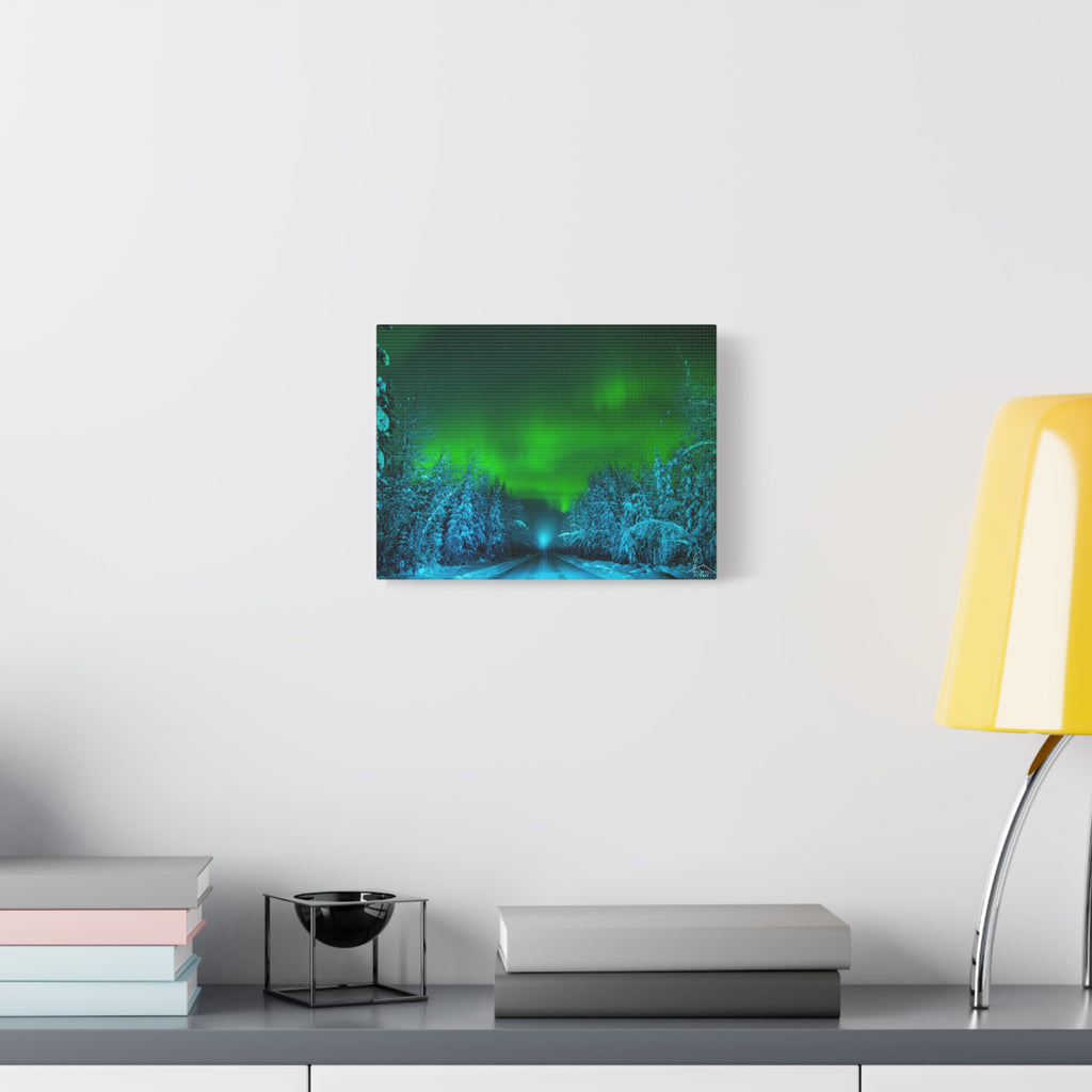 Alaska Aurora Road – Northern Lights Canvas Print