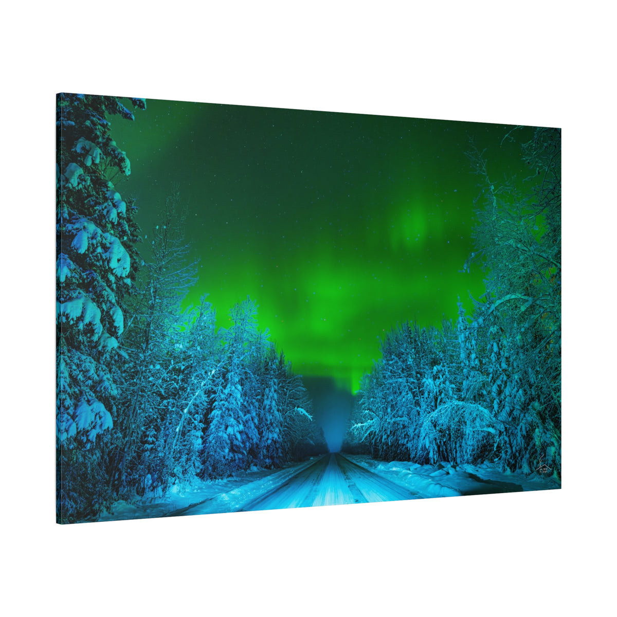 Alaska Aurora Road – Northern Lights Canvas Print