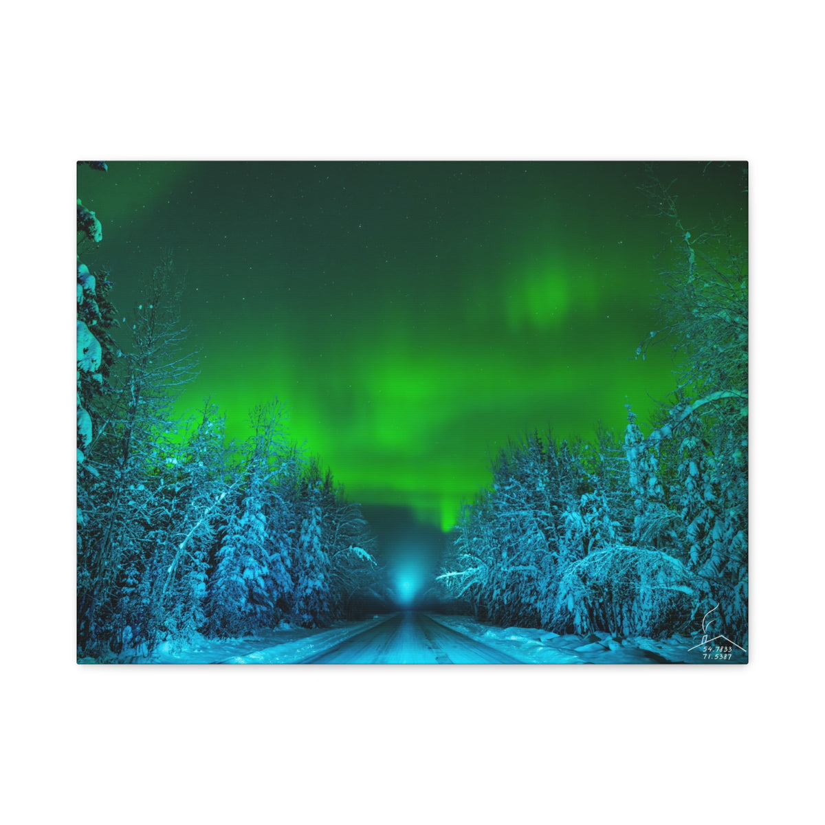 Alaska Aurora Road – Northern Lights Canvas Print
