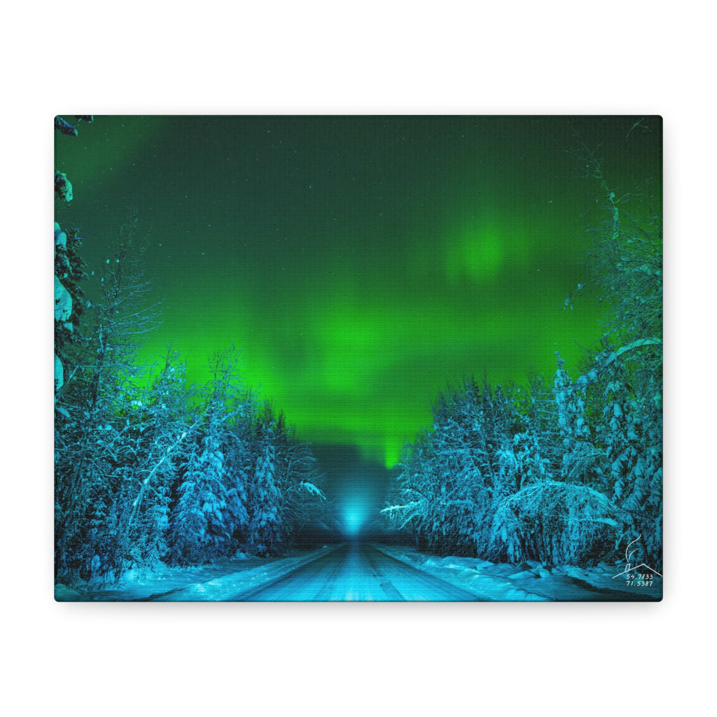 Alaska Aurora Road – Northern Lights Canvas Print