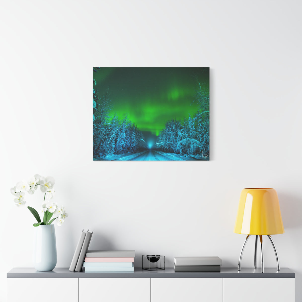 Alaska Aurora Road – Northern Lights Canvas Print