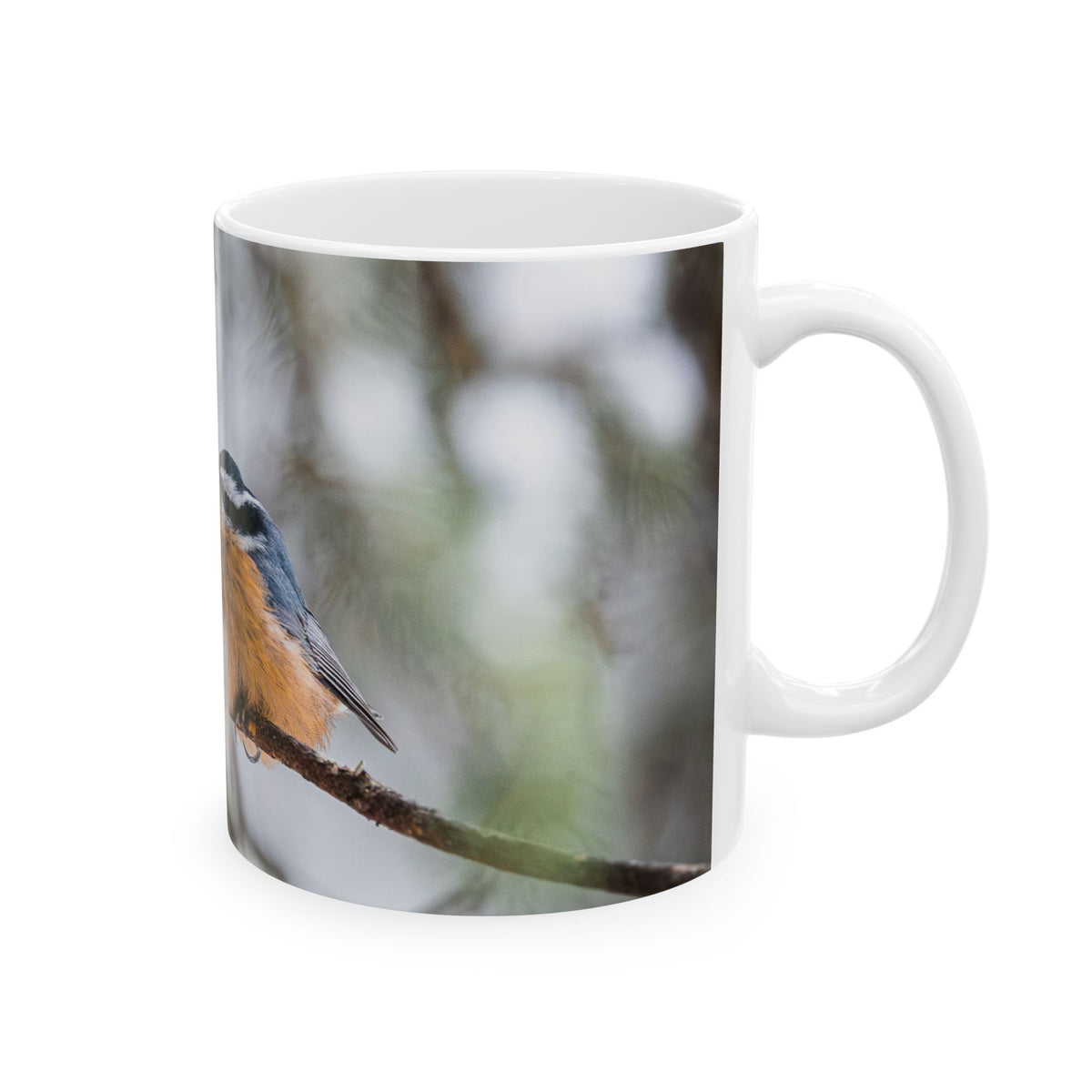 Alaska Red-Breasted Nuthatch Mug | Original Wildlife Photography (11oz, 15oz)