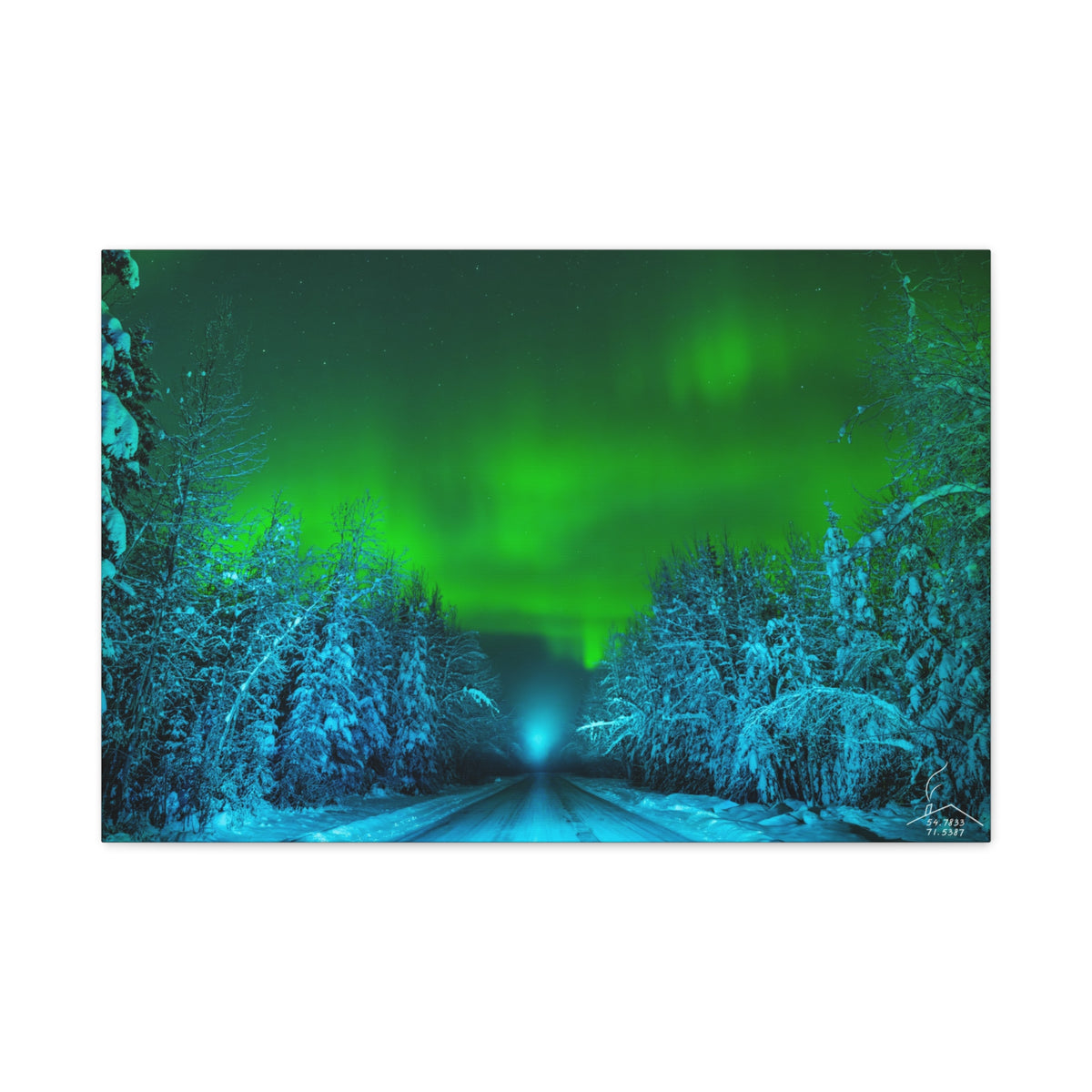Alaska Aurora Road – Northern Lights Canvas Print
