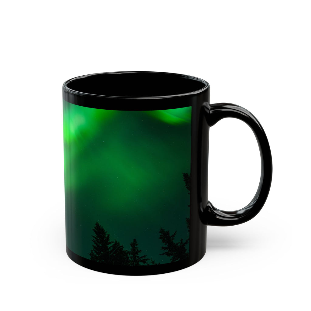 Northern Lights Black Mug