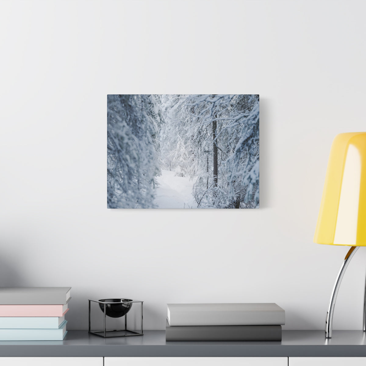 Winter Forest in Alaska Canvas Wall Art | Snowy Landscape Photography