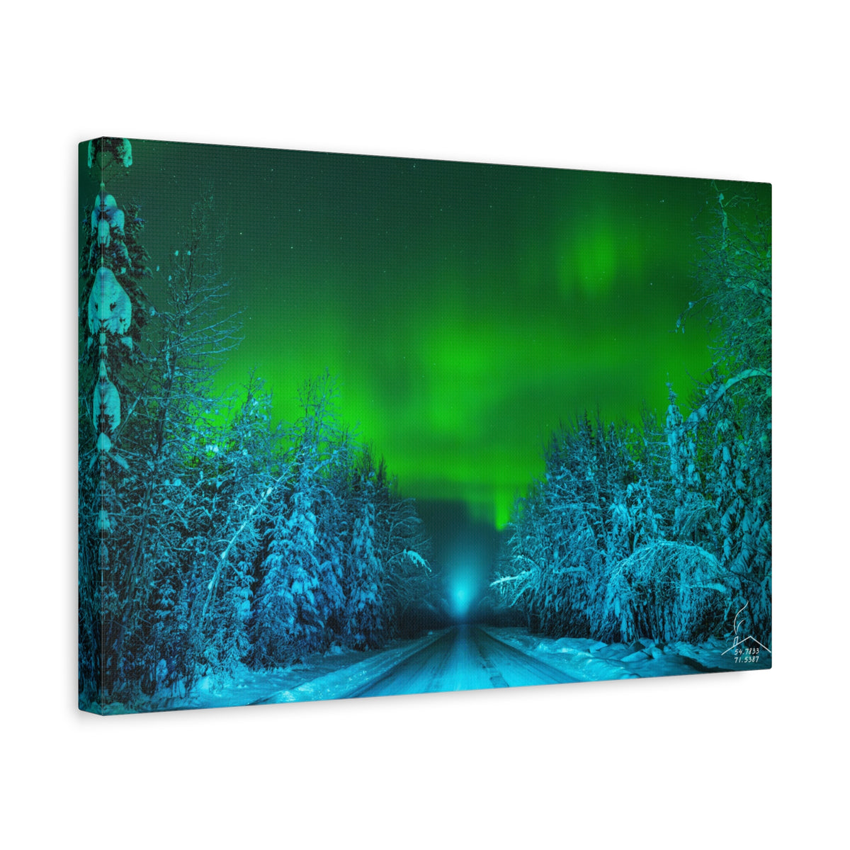 Alaska Aurora Road – Northern Lights Canvas Print