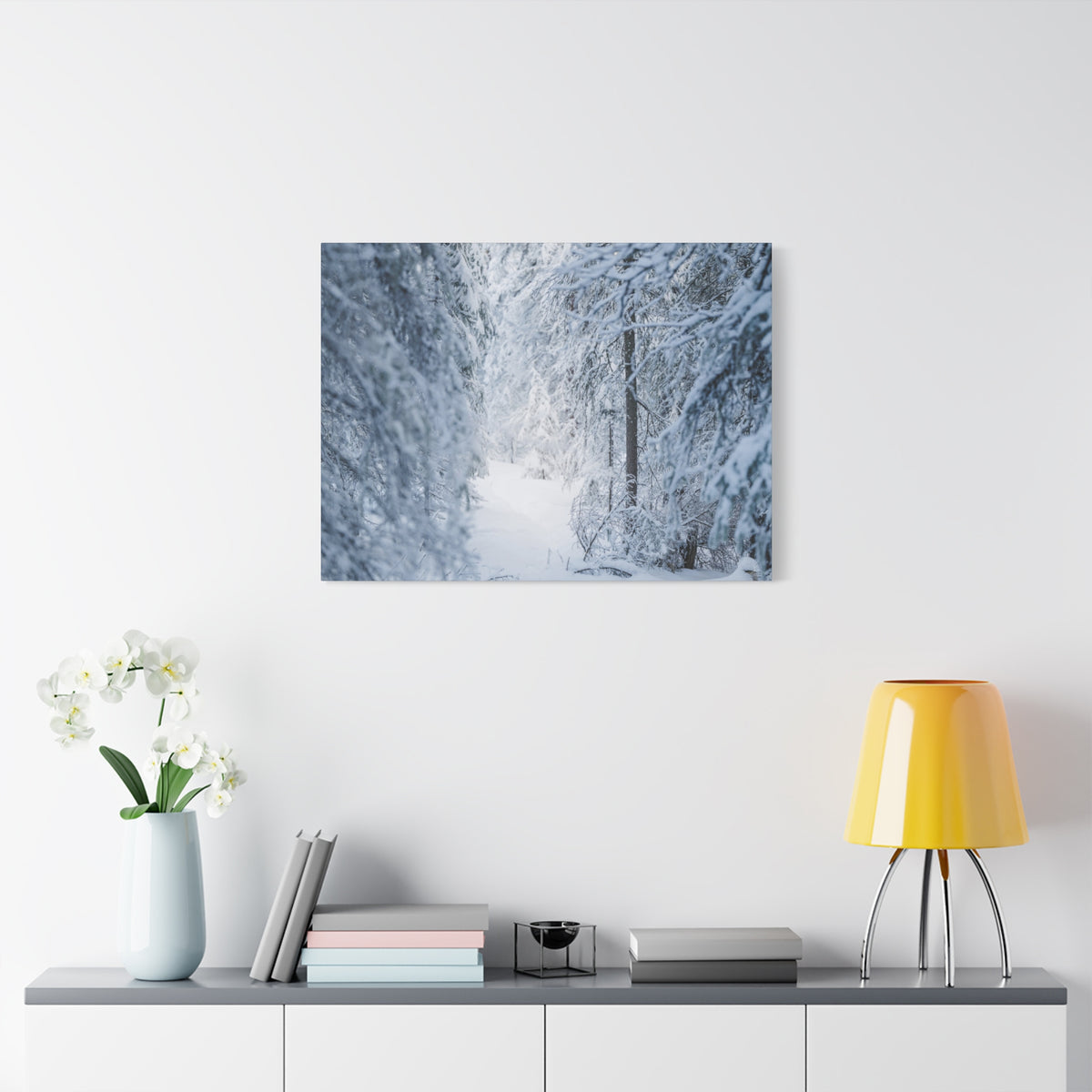 Winter Forest in Alaska Canvas Wall Art | Snowy Landscape Photography