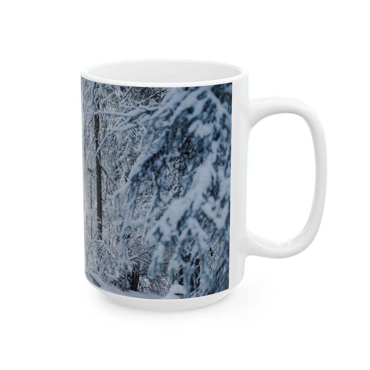Alaska Snowy Forest Mug | Original Winter Photography (11oz, 15oz)