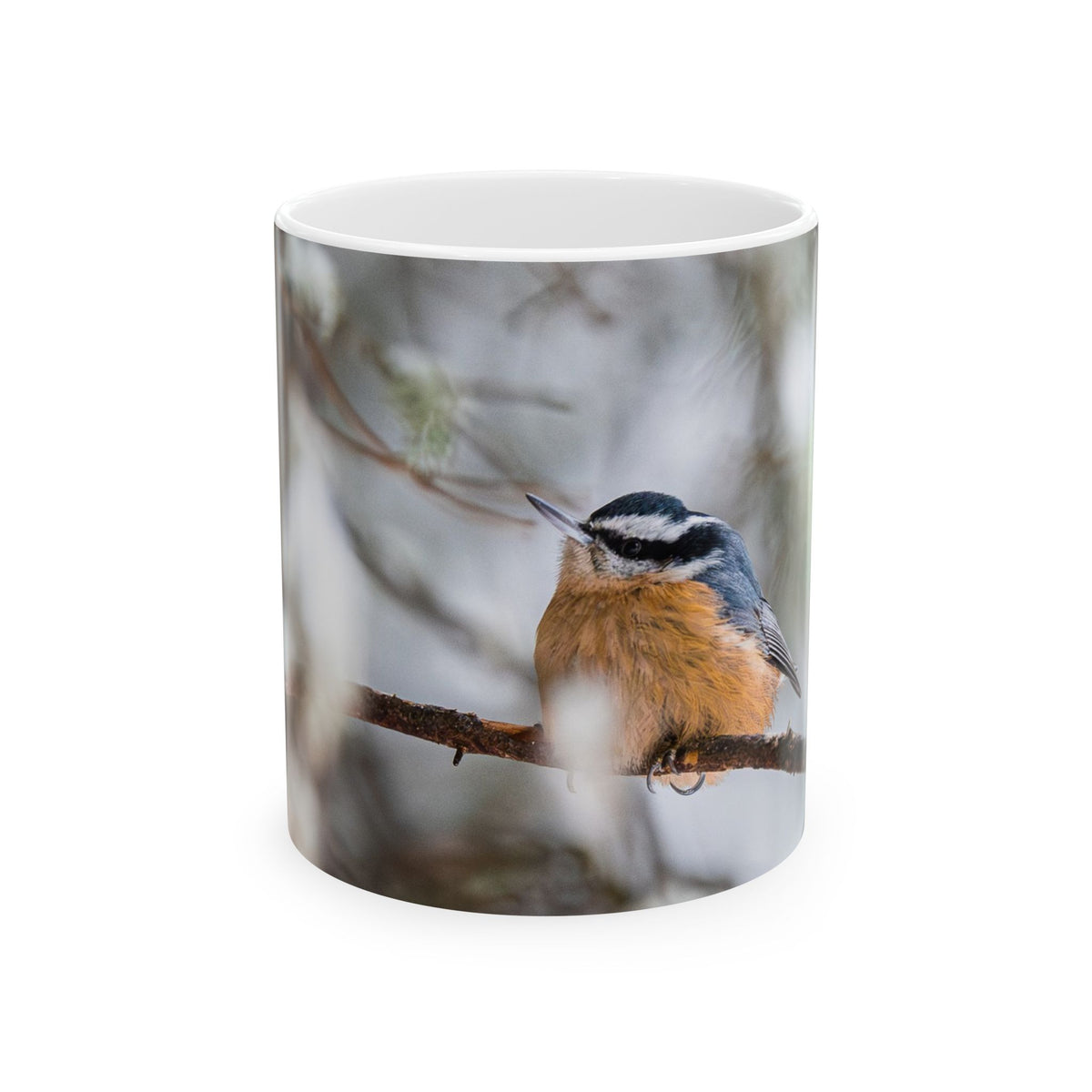 Alaska Red-Breasted Nuthatch Mug | Original Wildlife Photography (11oz, 15oz)