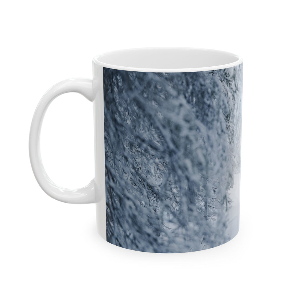 Alaska Snowy Forest Mug | Original Winter Photography (11oz, 15oz)