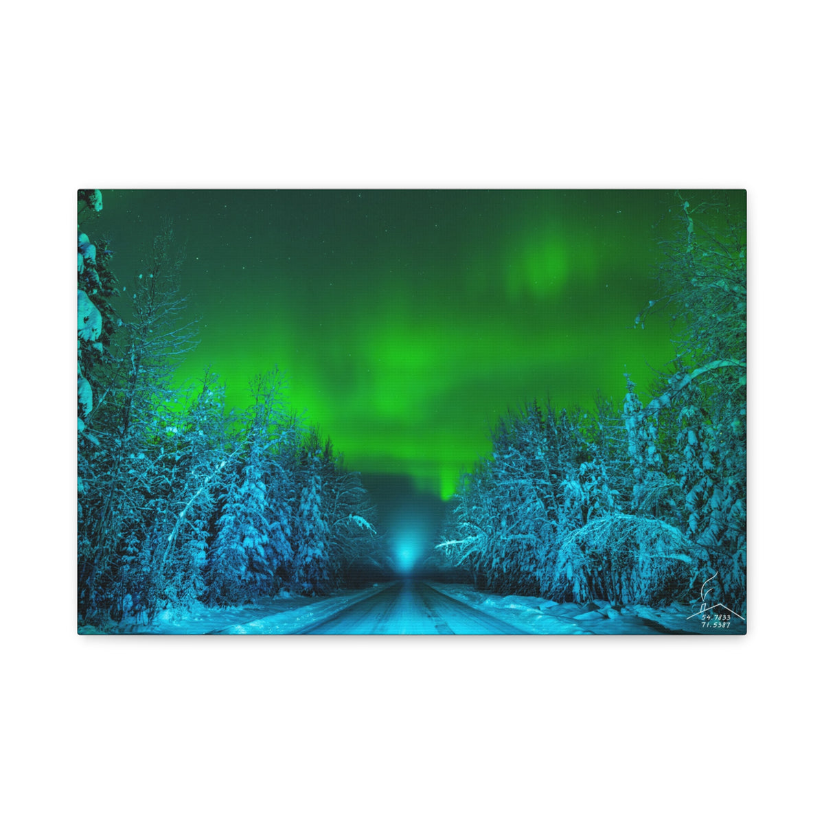 Alaska Aurora Road – Northern Lights Canvas Print