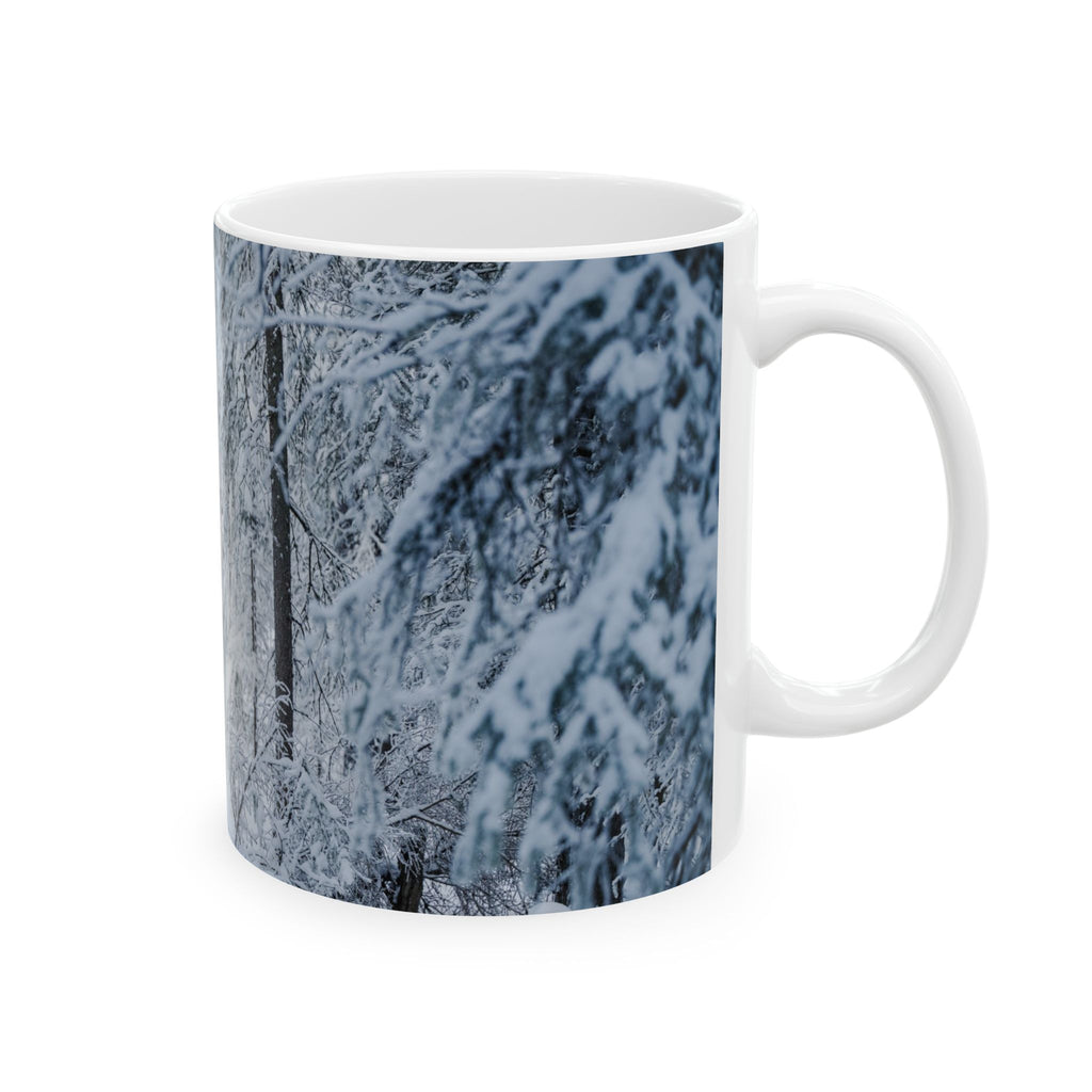 Alaska Snowy Forest Mug | Original Winter Photography (11oz, 15oz)