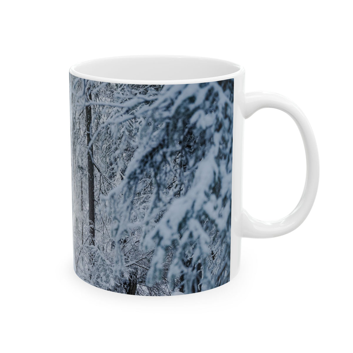 Alaska Snowy Forest Mug | Original Winter Photography (11oz, 15oz)