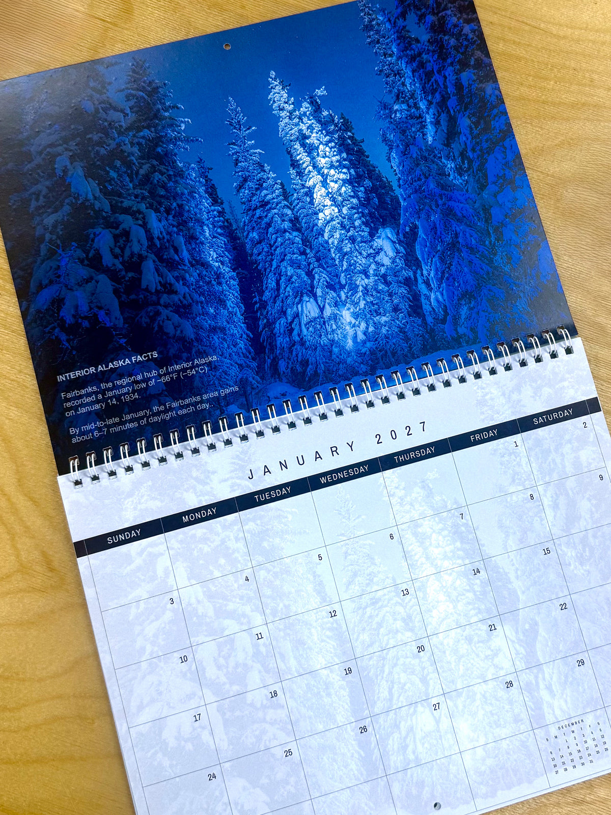 Interior Alaska 2027 Calendar