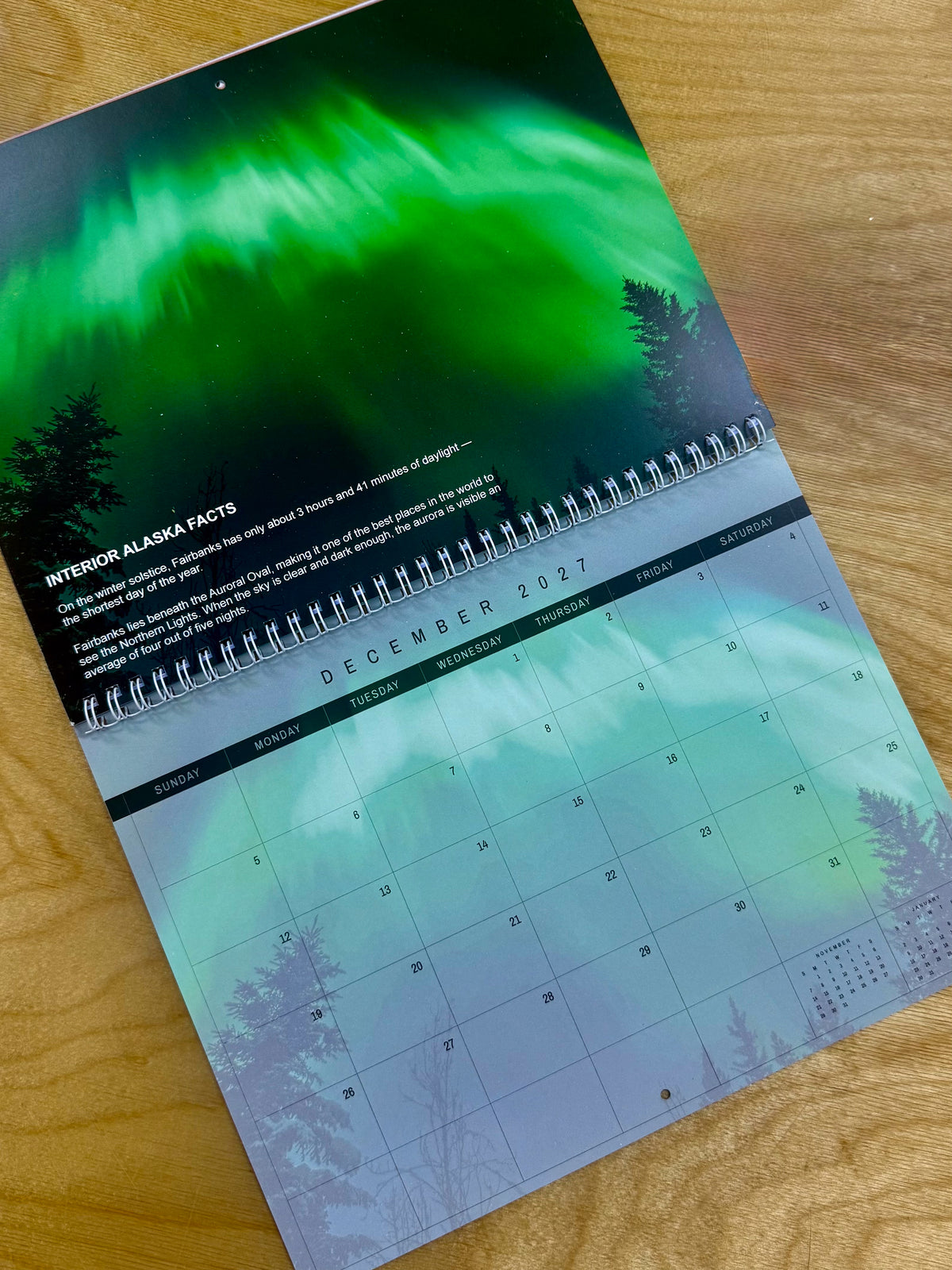 Interior Alaska 2027 Calendar